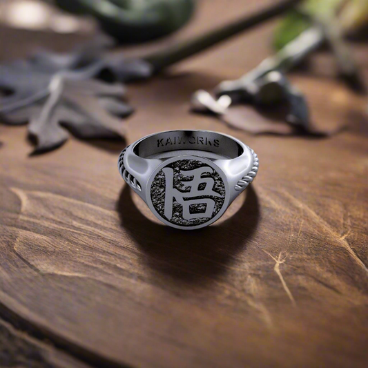 Goku-Kanji Ring in Stainless Steel