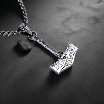 Mjolnir Hammer of Thor Pendant In Stainless Steel