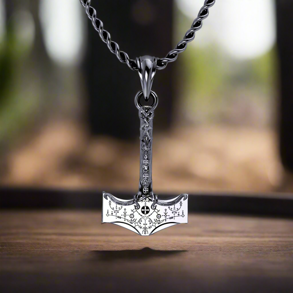 Mjolnir Hammer of Thor Pendant In Stainless Steel