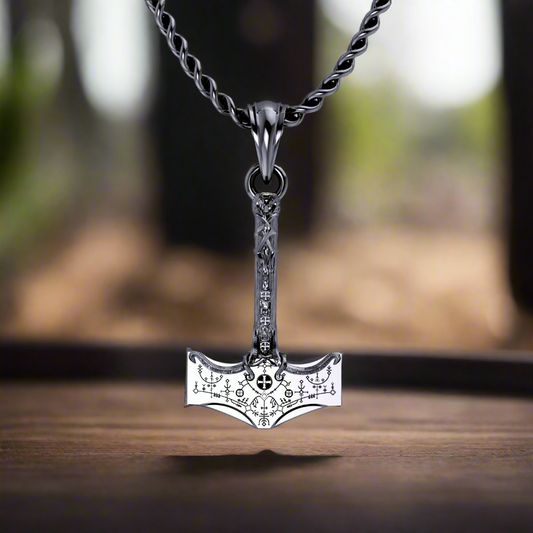 Mjolnir Hammer of Thor Pendant In Stainless Steel