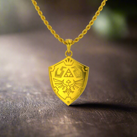 Hylian-Shield Pendant in 14K Gold