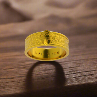 Hylian Shield Ring Band in 14K Gold