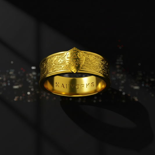 Legendary Shield Ring in 14K Gold