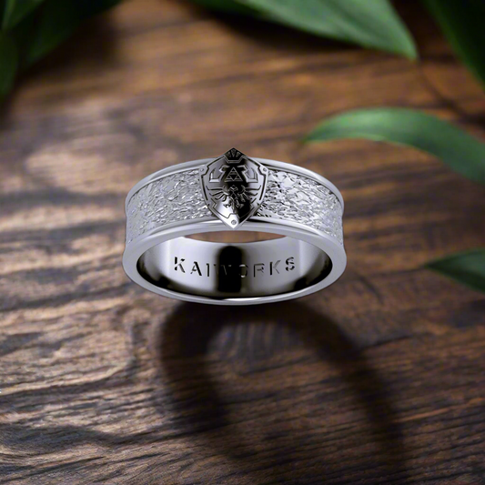 Hylian Shield Ring Band in Stainless Steel