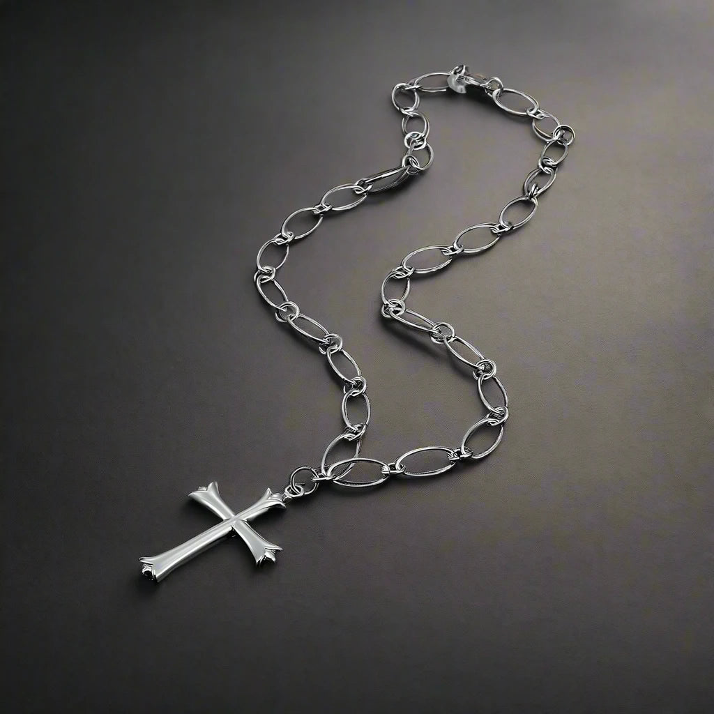 925 Sterling Silber Kreuz Halskette 