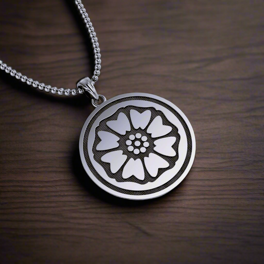 White Lotus Pendant in Stainless Steel