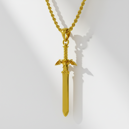 Sword of Resurrection Pendant – Solid 14K Gold Edition