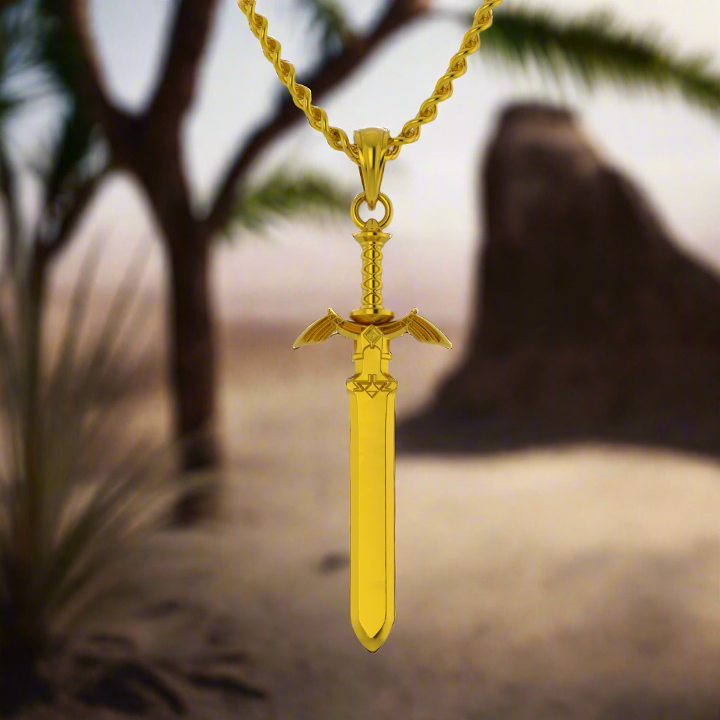 The Master-Sword of Resurrection Pendant in 14K Gold