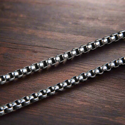 Silver Round Box Chains