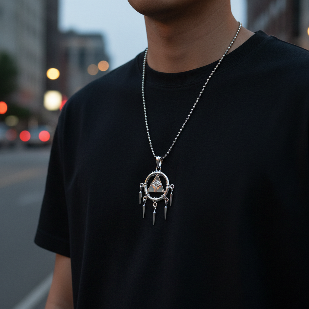 Ancient Spirit Ring Pendant in 14K Gold