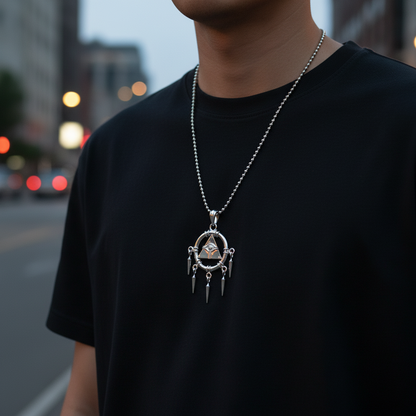 Ancient Spirit Ring Pendant in 14K Gold