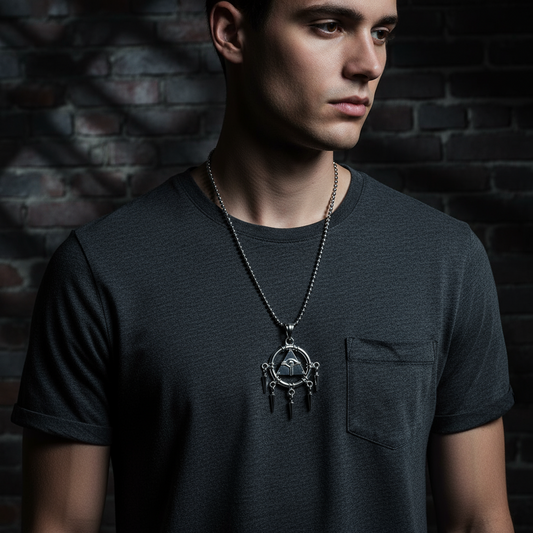 Ancient Spirit Ring Pendant in 14K Gold