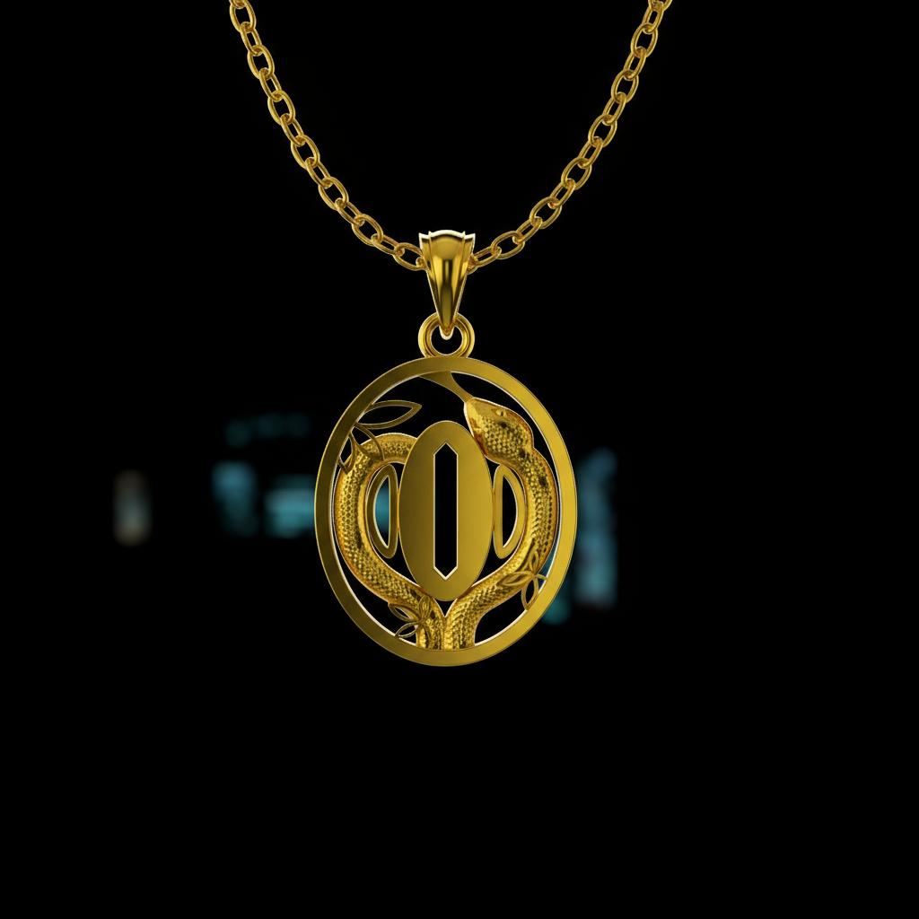 Flammenschwertkämpfer-Handschutzanhänger 