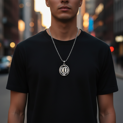 Flammenschwertkämpfer-Handschutzanhänger 