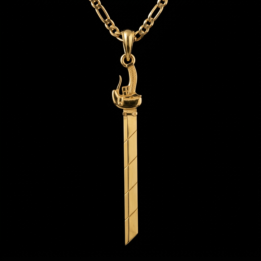 Blade of Ascent Pendant in 14K Gold