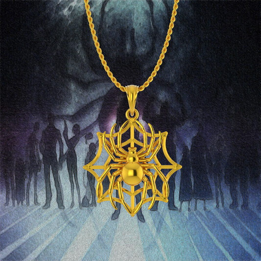 Phantom Troupe Spider on Web Pendant