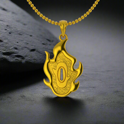 Rengoku's Handguard Pendant in 14K Gold