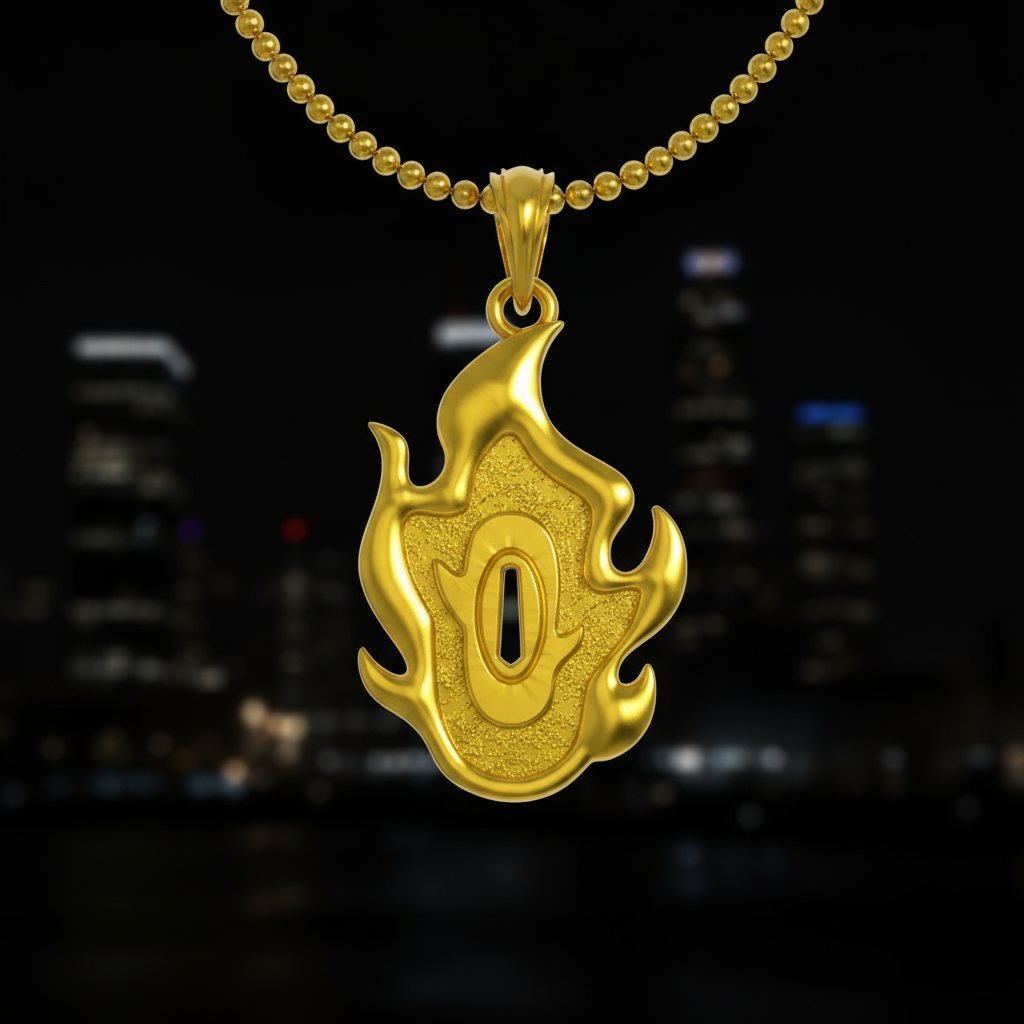 Flame Swordsman Handguard Pendant