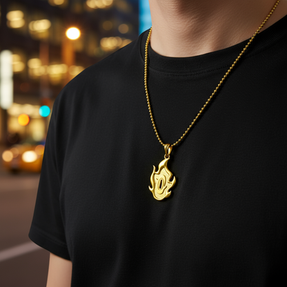 Flame Swordsman Handguard Pendant