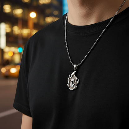 Flame Swordsman Handguard Pendant