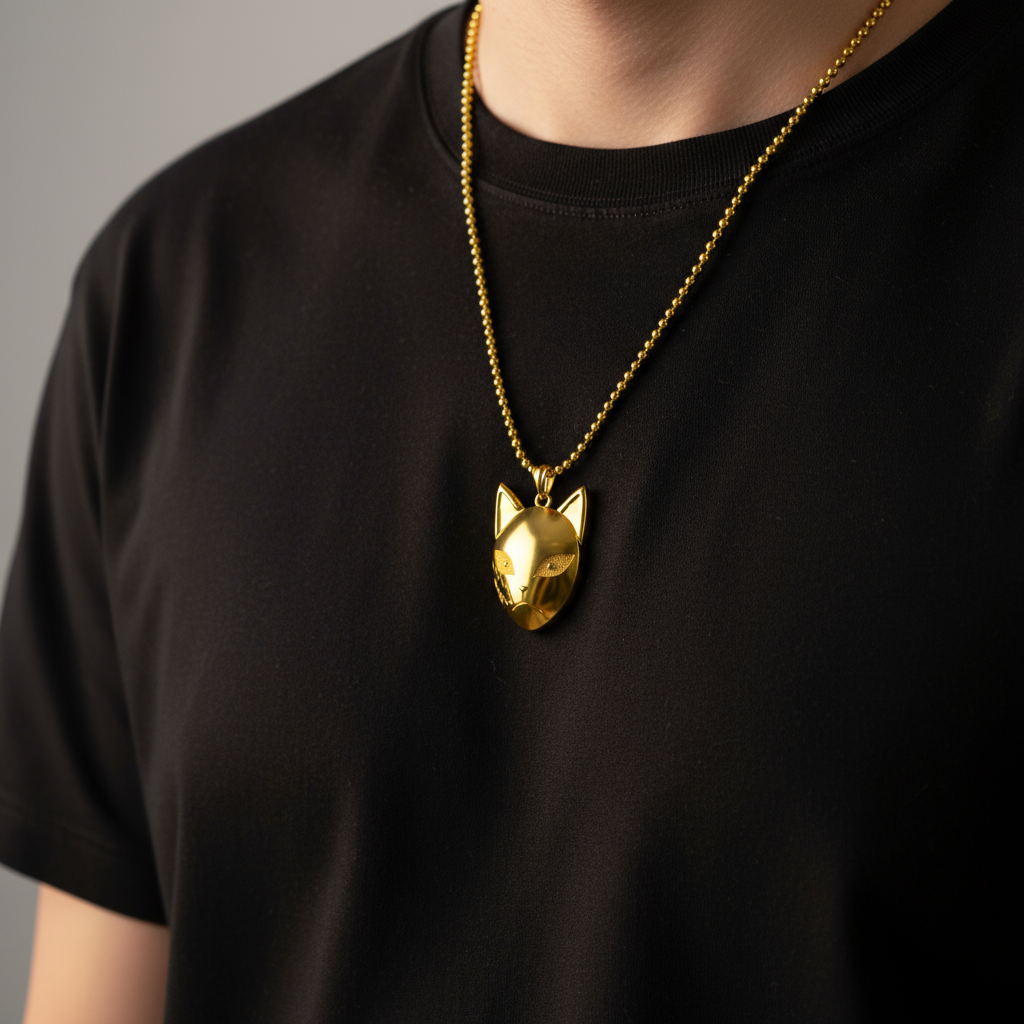 Fox Spirit Mask Pendant