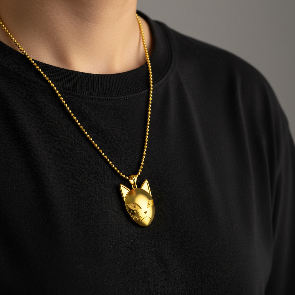 Fox Spirit Mask Pendant