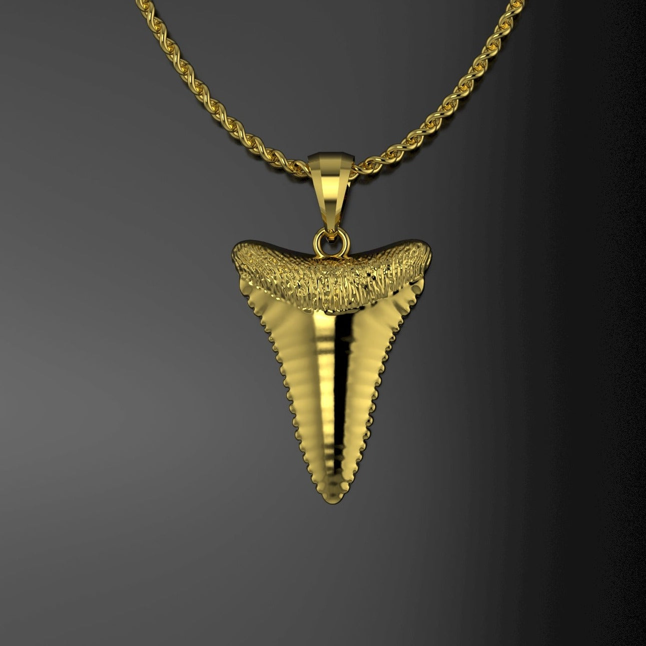 Great White Shark Tooth Necklace Silver Shark Tooth Pendant 