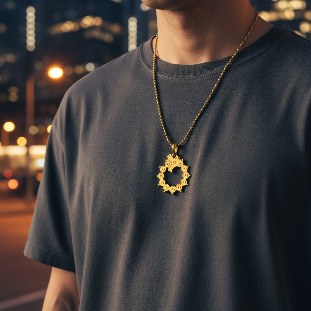 Sin of Wrath Pendant in 14K Gold