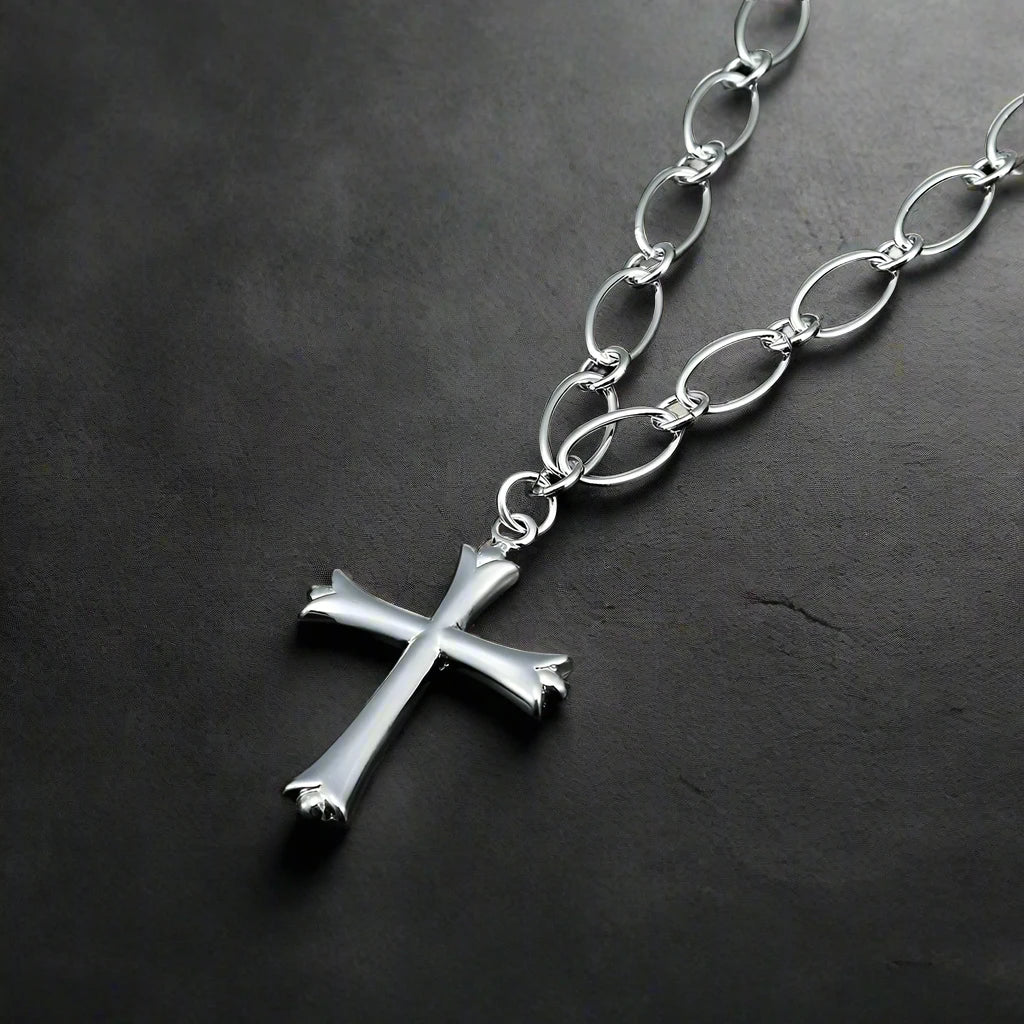 925 Sterling Silber Kreuz Halskette 