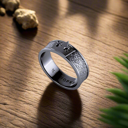 Sora's Crown Ring in Stainless Steel