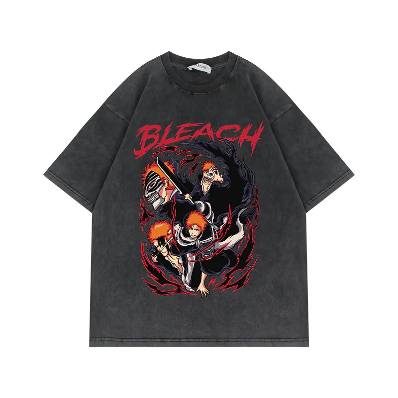 Vintage Bleach Anime Oversized T-Shirts