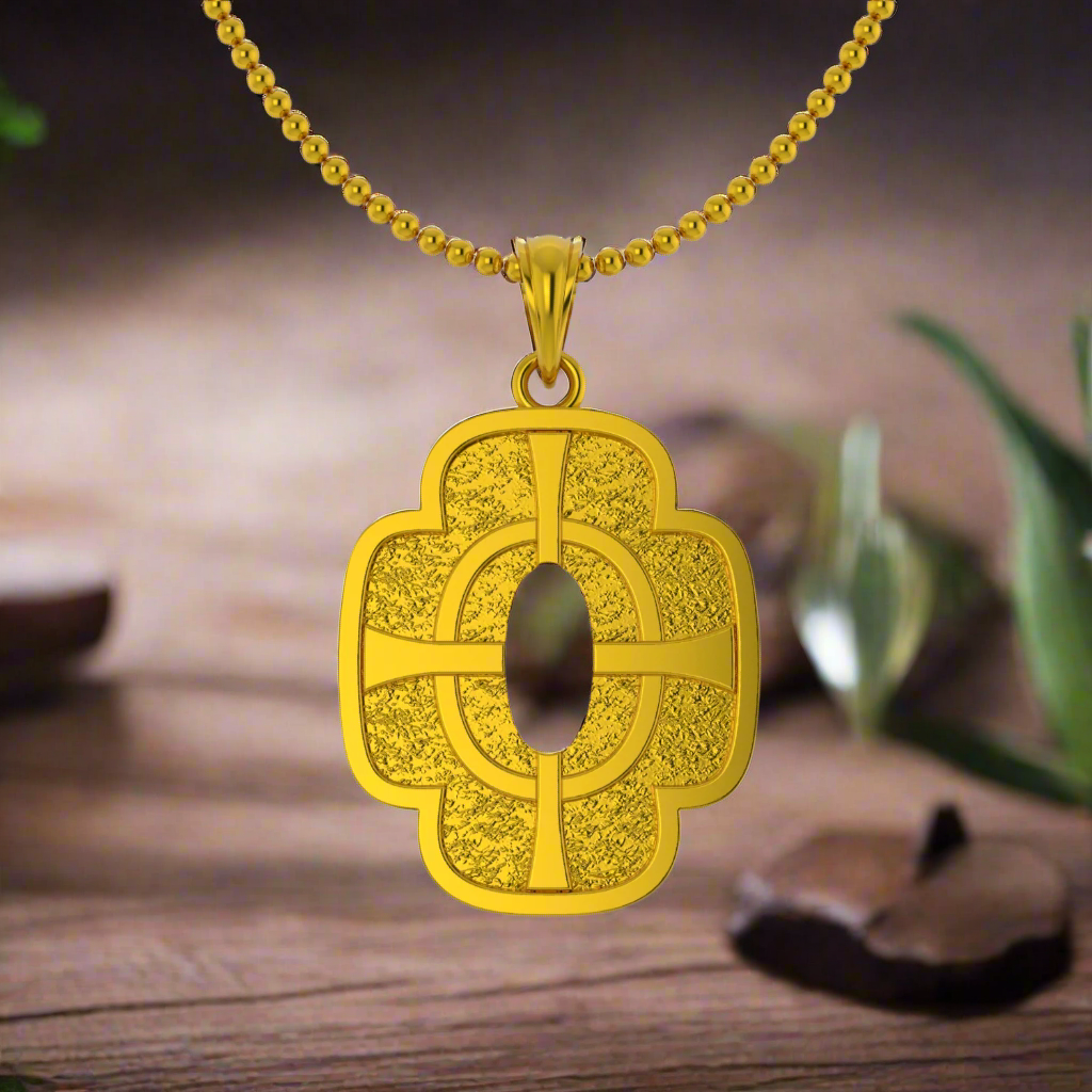 Tengen's Handguard Pendant in 14K Gold