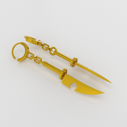 Tengen's Dual Blade Earrings