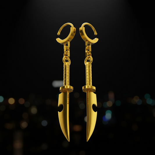 Dual-Sound Blade Earrings