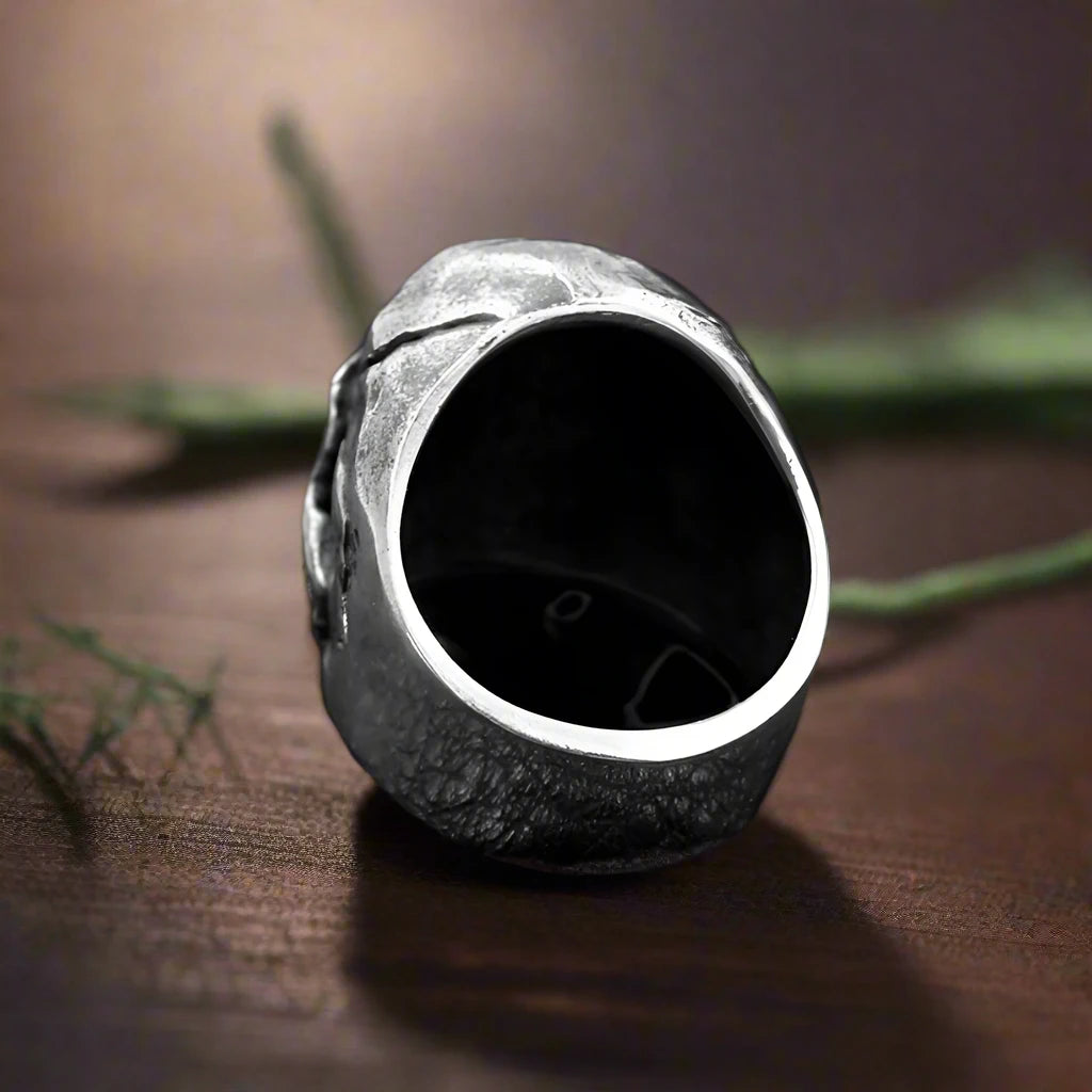 Berserk Skull Dark Steel Ring