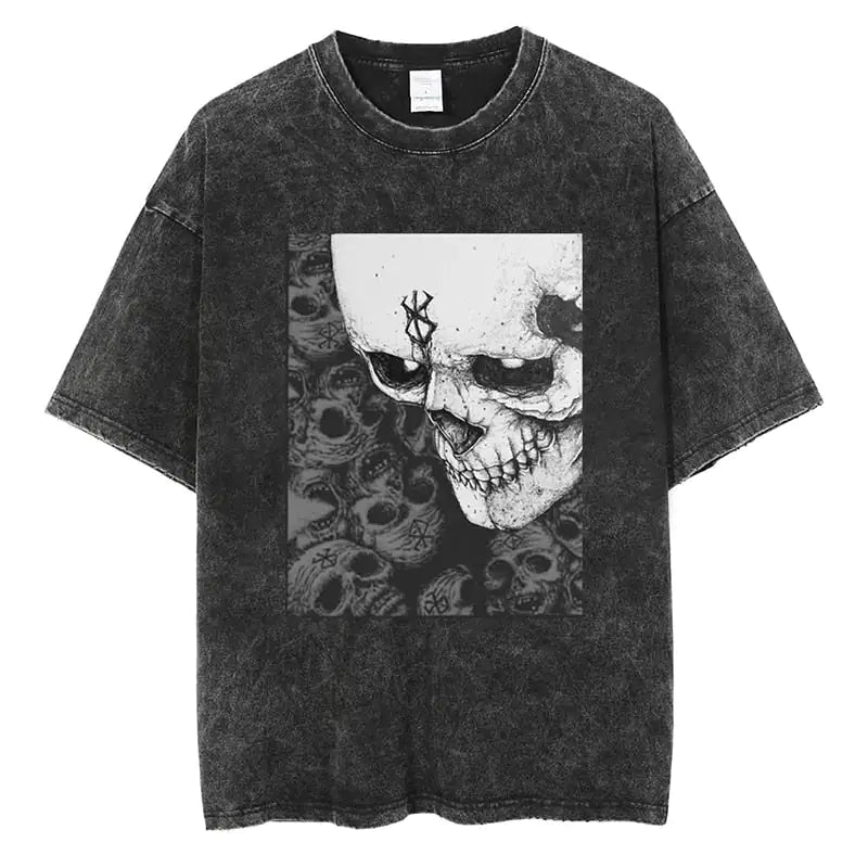 Berserk Anime Totenkopf Übergroßes T-Shirt