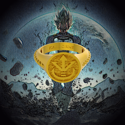 El anillo con la cresta del Saiyajin Real 