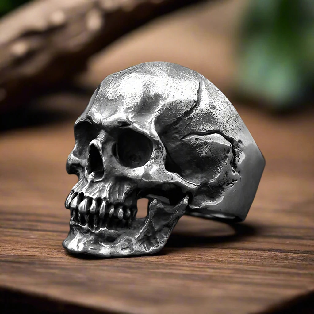 Berserk Skull Dark Steel Ring