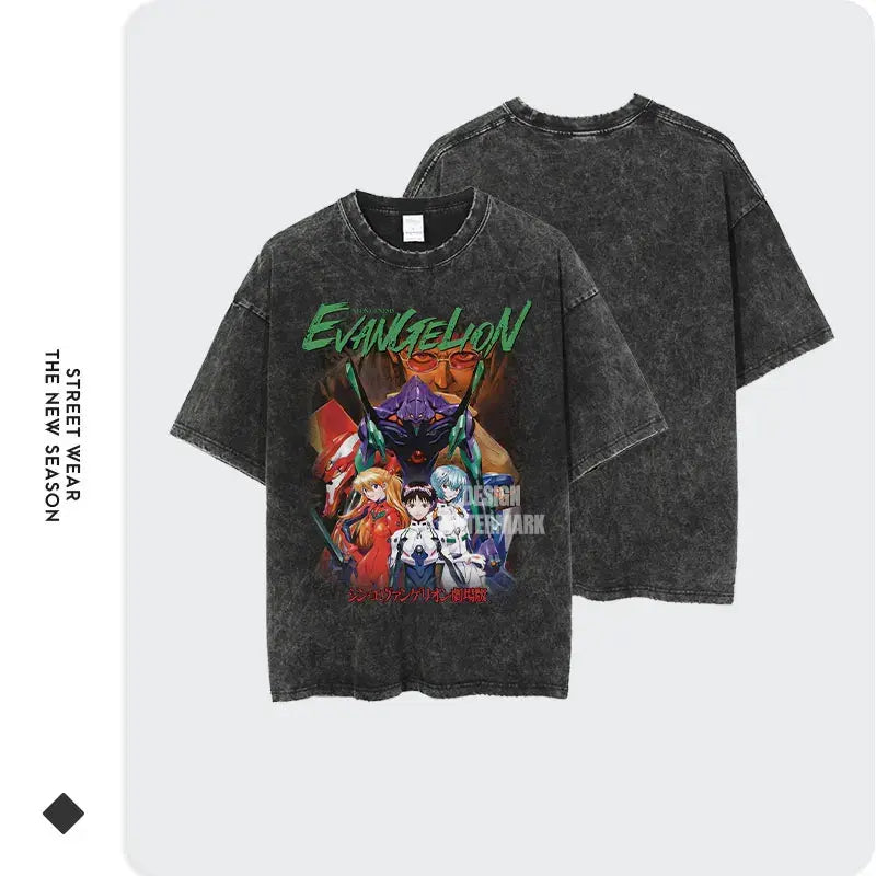 Conjunto de camiseta oversize de Evangelion