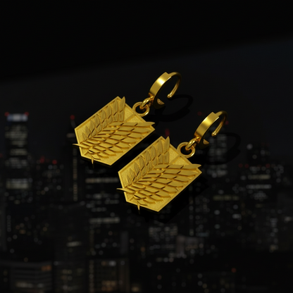 Wings of Valor Earrings – 14K Gold Edition