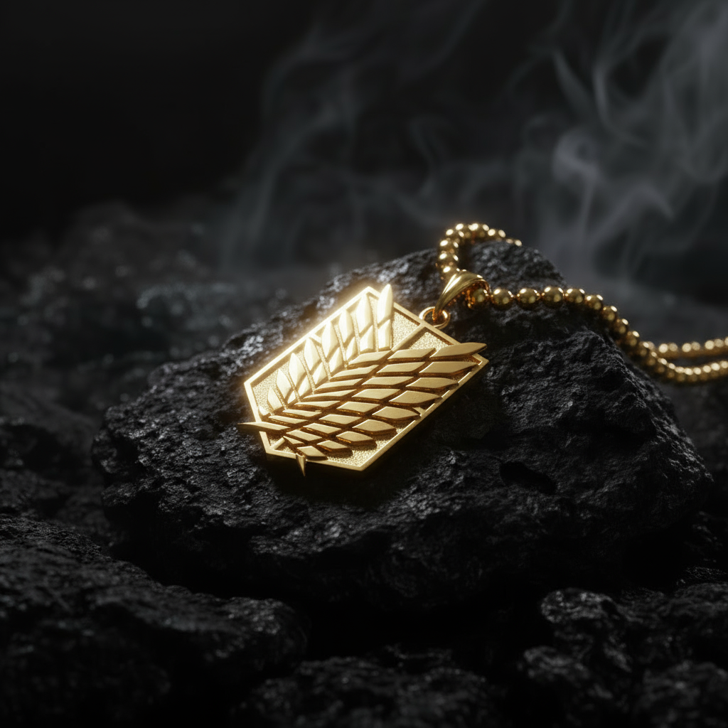 Wings of Valor Pendant – Solid 14K Gold Edition