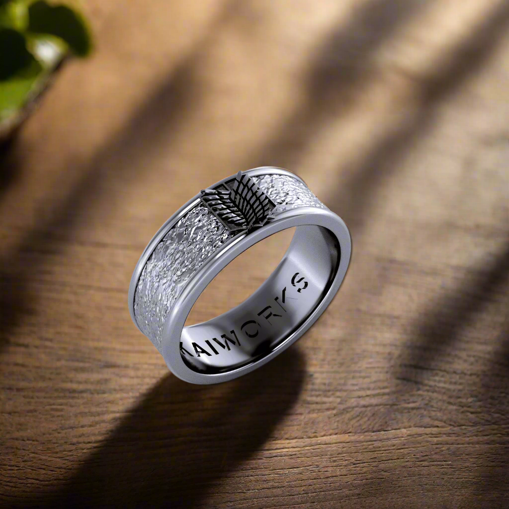 Wings of Freedom Ring in Stainless Steel