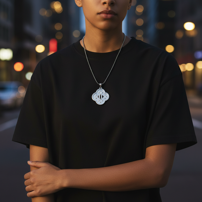 Stormflash Handguard Pendant in 14K Gold